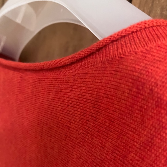 Telluride 💯 Extrafine Merino Wool Terracotta Sweater Boat Neck High Low Size M - Picture 14 of 15